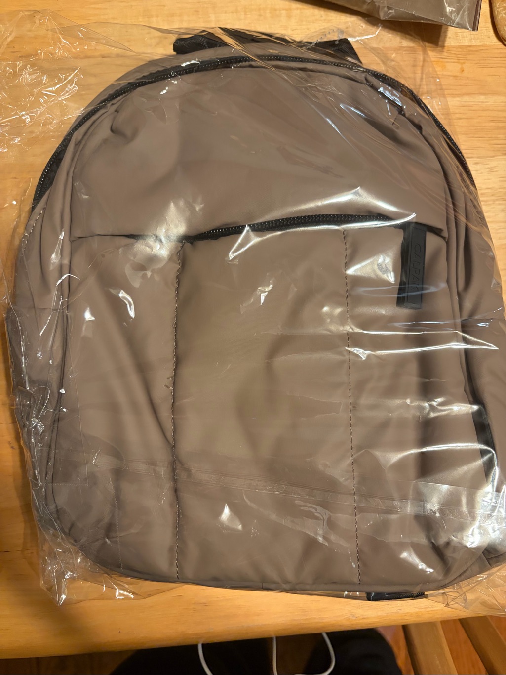 Calpak Mini Backpack - Taupe Oatmeal Color Nwot — image 2 of 6